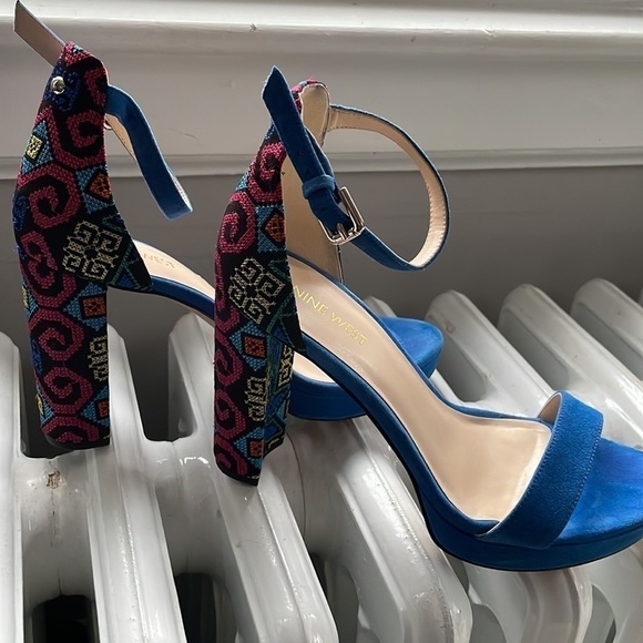 Nine West Dempsey Blue/Multicolor Heels - Picture 2 of 5
